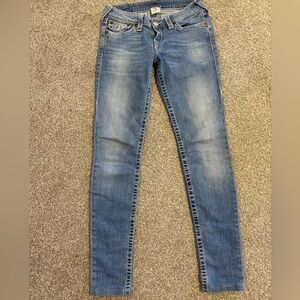 Y2K True Religion Women's Lowrise Skinny Denim Jeans Size 27‎